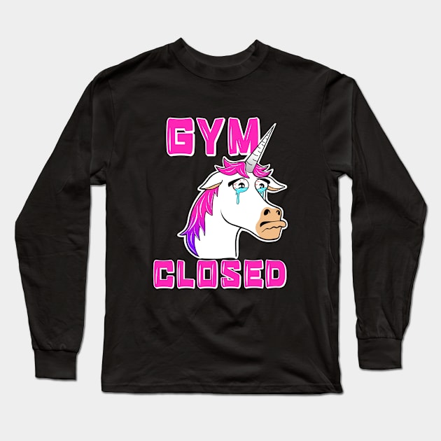 Unicorn Fitness, fitness funny, gym girl Long Sleeve T-Shirt by TimAddisonArt